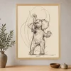 WallXpert uramljena slika na platnu Cc-D-Ah-1046, skica slona sa podignutom surlom, 45 x 60 cm