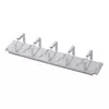 2U cable management panel 5x cable rings 85x60 mm, color grey (RAL 7035)