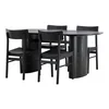 jedilnica set Dallas 4119 (Črna) 75x90x180cm