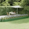Povišena vrtna gredica od pocinčanog čelika 507x100x36 cm zelena
