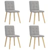 Vidaxl Jedilni stoli 4 kosi Cloud Grey Fabric