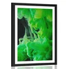 Plakat s paspartujem zelene tekoče barve - 60x90 black