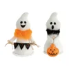 Nikcorp Plišasta maskota Halloween dekoracija mize duhovi, komplet 2 kosa, višina 27 cm, obteženo podnožje za stabilnost, mehka darilna lutka