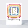 RACHEL ELLEN Čestitka 18th Birthday colors