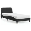 Krevet s madracem Dover crni 80 x 200 cm baršunasti