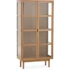 Vitrina VESTERBY visoka 2 vrata natur hrast