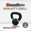 Fitmotiv Iron Kettlebell 4 kg – kettlebell utež iz litega železa
