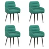vidaXL vidaXL Jedilni stoli 4 pcs Žamet Turkizna 59 x 59,5 x 90 cm, (5000296791)