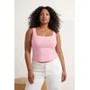 Trendyol Curve Ženska majica TBBSS26CV00001, Roze