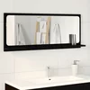 Ogledalo Polica Crni hrast 90 x 10,5 x 37 cm Konstruirano drvo