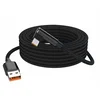shumee 5 m kabel za hitro polnjenje, kot 90 stopinj, USB A na C, dolžine 5 metrov, črne barve