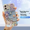 Jiangming Maska za mobilni telefon iPhone 12, Plavo-ljubičasta