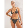 Trendyol Black Triangle Pearl Accessory Glittery Regular Bikini Set