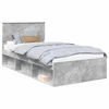Vidaxl Konstrukcija postelje z vzglavjem Betonsko siva 100 x 200 cm