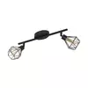 Eglo Zapata 1 spot/2, led, g9, 2x3w, 2x360lm, crna/čelik/amber staklo