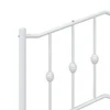Metalno uzglavlje za krevet, bijelo, 75 cm