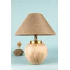 Opviq Stona lampa BK011, O30,18 cm, IP20, Bež-zlatne boje