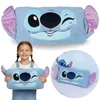 Disney DISNEY Stitch Blazina z 3D ušesi, dekorativna, za sobo, SHERPA 27x45 cm, OEKO-TEX