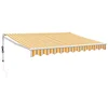 Automatska tenda na uvlačenje žuto-bijela 3,5 x 2,5 m
