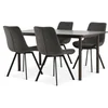 ALSTED D160 sto tamni hrast + 4 HYGUM stolice siva
