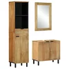 vidaXL 3 kosi kopalniškega pohištva Brown Solid Wood Mango