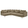 SÖDERHAMN Ugaona sofa, 4-sed, bez stranice/Johanneshov smeđebež