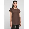 Womens Organic T-Shirt with Extended Shoulder Brown