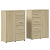 Vidaxl Komoda 2 kosa sonoma hrast 60x31x84 cm inženirski les