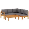 4-dijelni set vrtnih sofa s jastucima masivno bagremovo drvo