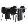 jedilnica set Dallas 3998 (Črna) 75x90x180cm