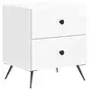 vidaXL vidaXL Nočna omarica s predalom Bela visok sijaj 43 x 34,5 x 47,5 cm, (5000209544)