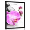 Plakat čarobna zbirka kamnov in orhidej - 20x30 black