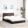 vidaXL vidaXL Posteljni okvir brez vzmetnice temno rjav 140x200 cm tkanina, (21670847)