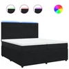 Vidaxl Box spring postelja z vzmetnico črna 200x200 cm žamet