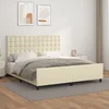 Okvir za krevet s uzglavljem krem 160x200 cm od umjetne kože
