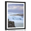 Plakat s paspartujem islandski slapovi - 30x45 black