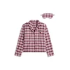 TOMMY HILFIGER Kratke hlače za spanje Heritage temno rdeča/bela