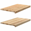 Prozorske klupice 2 kom 70x40x2 cm netretirane masivne hrast