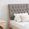 vidaXL Tapecirano vzglavje Taupe 150 cm Masivno borovo les