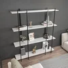 Hanah Home Polica 160x180x29,6cm Belo-Crna