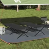 Sklopivi kamperski krevet 2 pcs Crna 210 x 80 x 46 cm