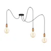 Luster na sajli MIROS 3xE27/60W/230V u obliku pauka, crna/bakarna