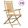 Sklopive vrtne stolice 8 kom 53 x 66 x 99 cm od bambusa