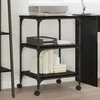 Držač za printer Crni hrast 50 x 41 x 75 cm Konstruirano drvo