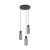 Eglo 901004 - Luster na sajli MAIONE 3xE27/4W/230V crna/zadimljena