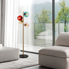 Opviq Podna lampa Benek-15-14546, 36x36x135 cm, IP20, Zlatno-šarene boje