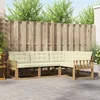 Set vanjskih sofa s jastukom 4 pcs Bijela i krem