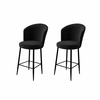 HANAH HOME Set 2 barske stolice Fora Black