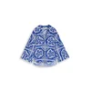 TOM TAILOR Bluza  temno modra / bela