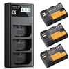 K&F LP-E6NH KF28.0039V1 Camera Battery 2250mAh, 3-pack + Charger LCD display charger set